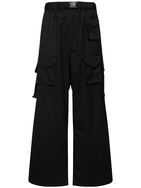 Refined wool blend cargo pants