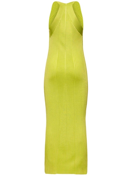 Superfine ribbed viscose midi dress