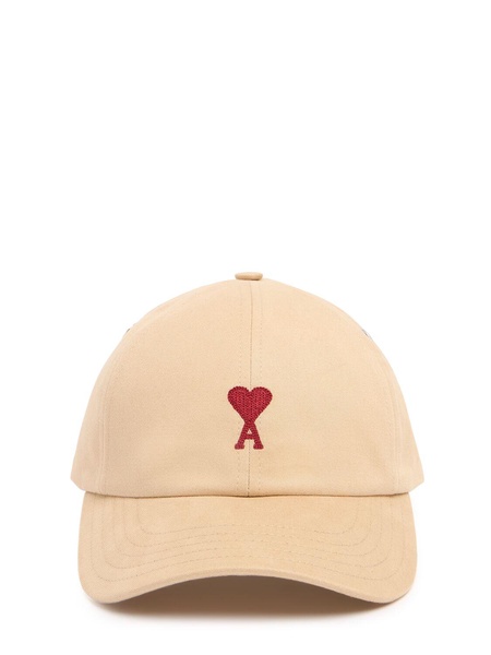 Red cotton gabardine cap