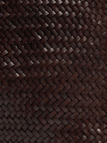 Grace Small woven leather basket bag