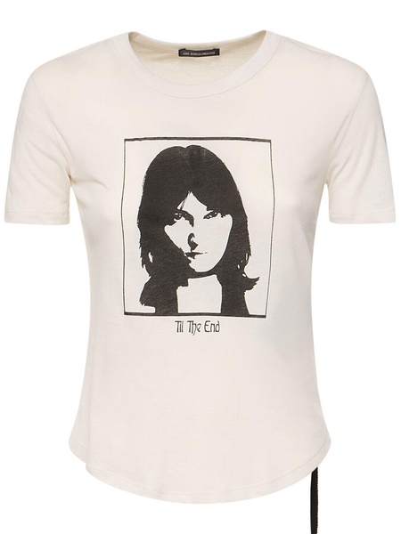 Georgette printed cotton jersey t-shirt