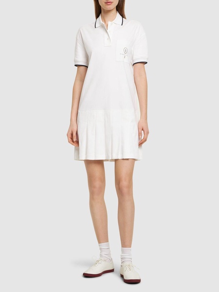 Cotton jersey polo mini dress