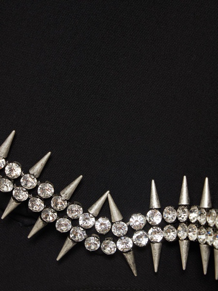 Embellished spike mini dress