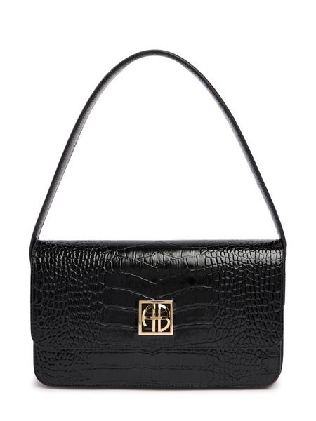 Elly croc embossed leather shoulder bag