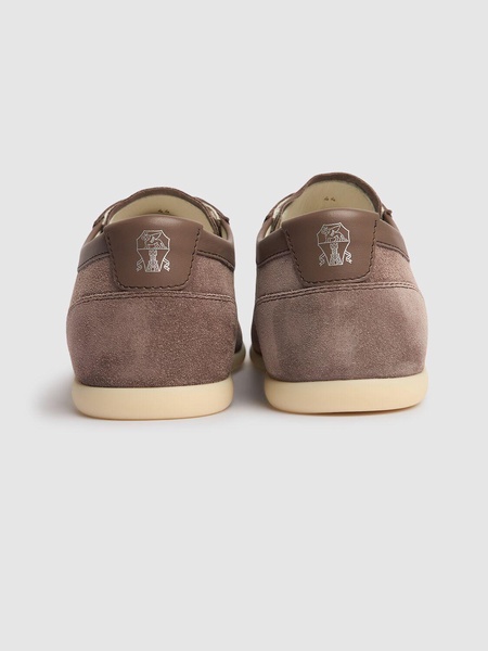 Suede low top sneakers