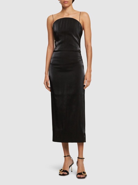 La Robe Carino satin midi dress