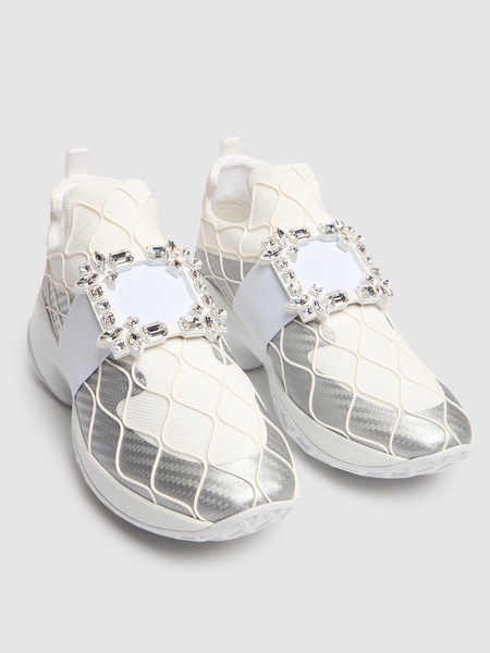 Viv Run cotton & mesh sneakers