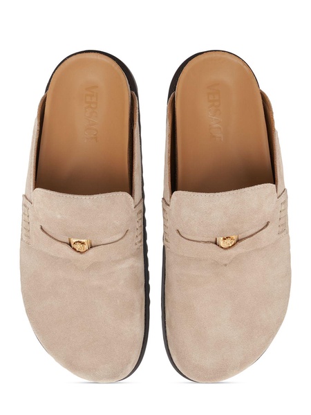 Suede mules