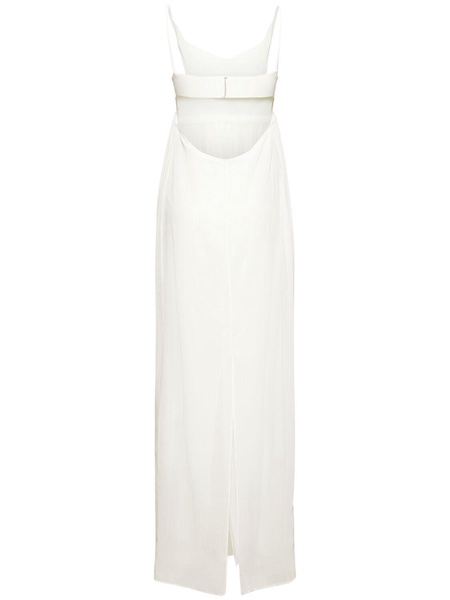 La Robe Peplo satin long dress