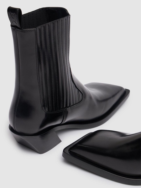40mm Chiara brushed leather boots