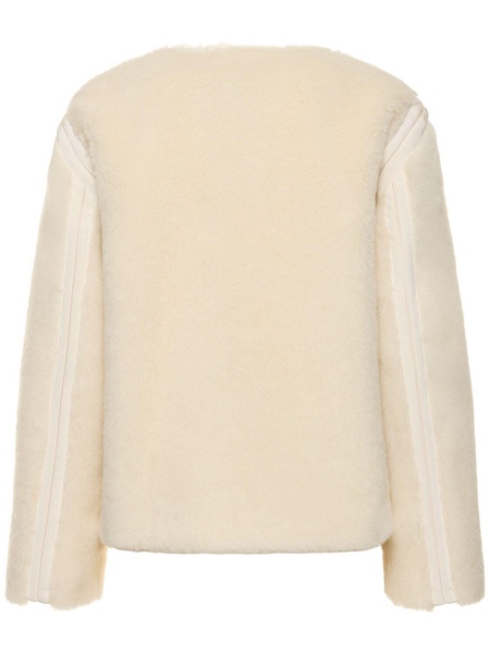 Panno wool blend collarless jacket