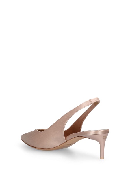 45mm Satin slingback pumps