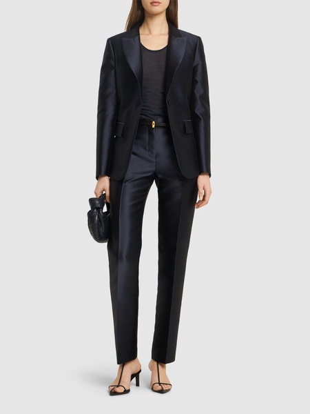 Mikado single breast blazer