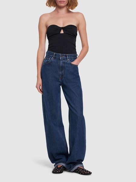 Lucille strapless stretch jersey top