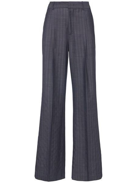 Wool suiting wide pants