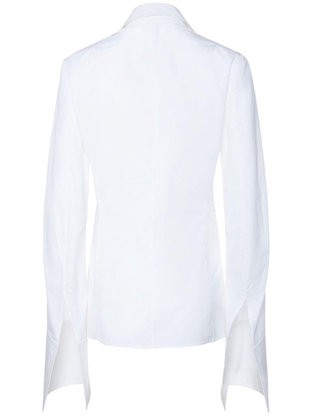 Linsey open front poplin shirt