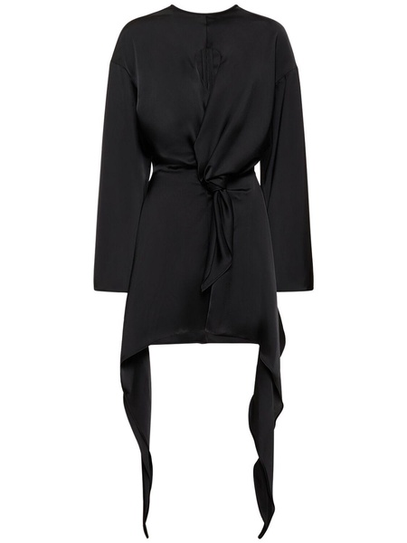 Louie satin cutout mini dress