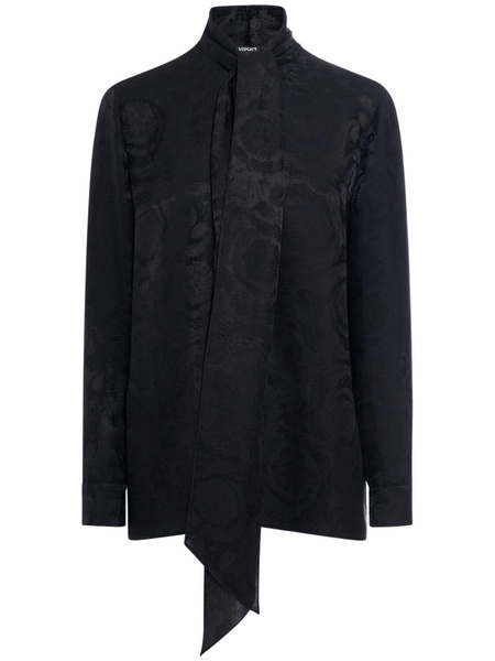 Barocco silk blend jacquard shirt