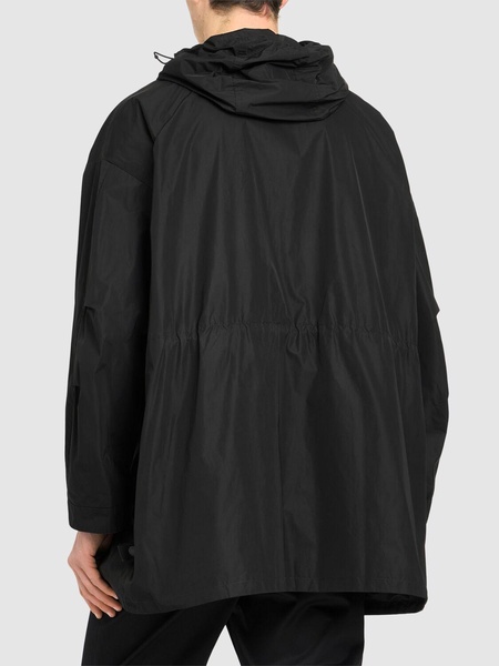 Logo plaque hooded parka