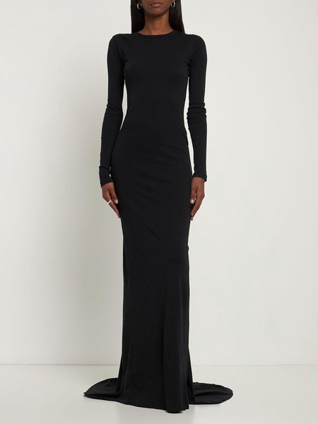 Jesse cotton jersey l/s long dress