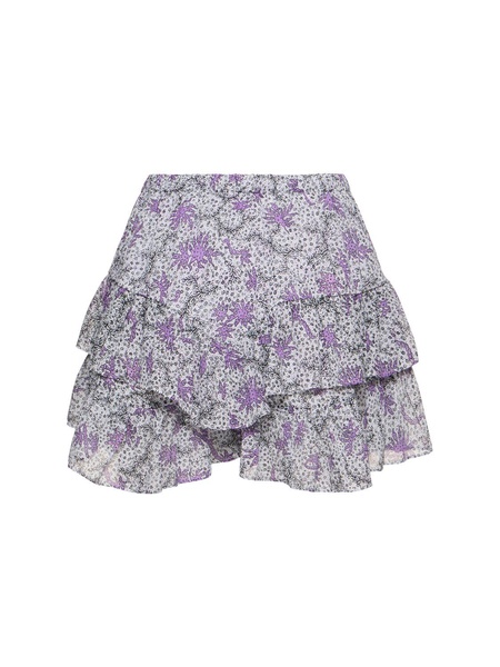 Jocadia printed cotton voile mini skirt