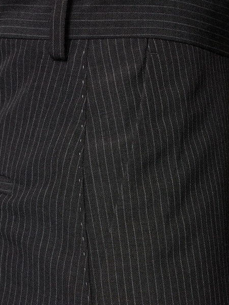 Wool blend pinstripe pants