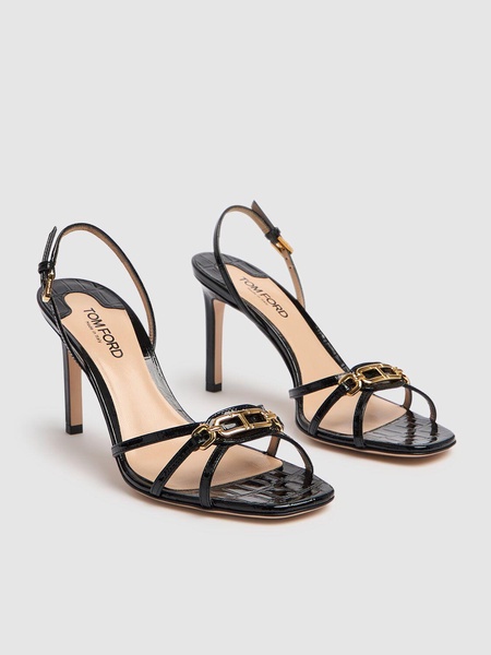 85mm Strappy leather sandals
