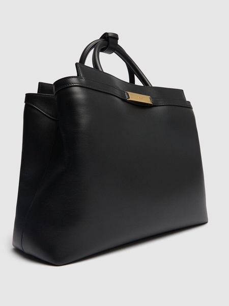 Deco daily leather tote bag