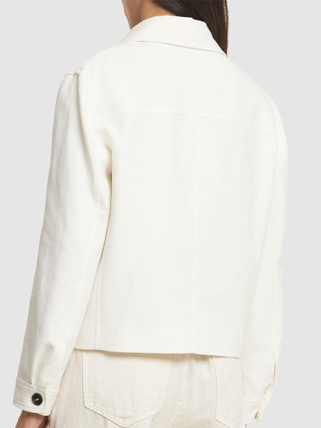 Padded cotton & linen jacket