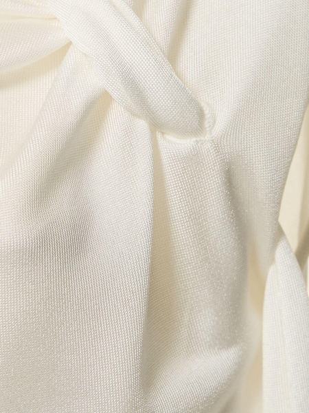 Shiny viscose top w/ knot