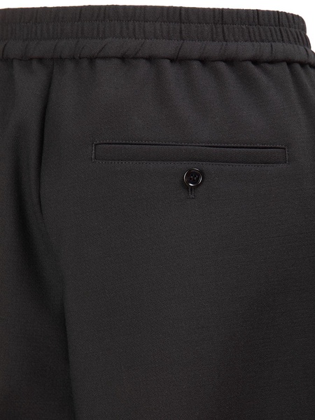 Wool blend straight pants
