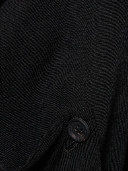 Diagonal button wool jacket