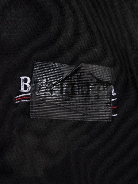 Vintage effect cotton sweatshirt hoodie