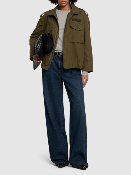 Stretch cotton canvas jacket