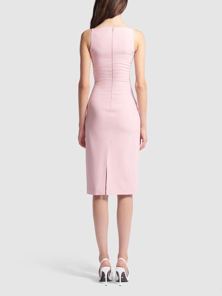 Sleeveless satin bustier mini dress