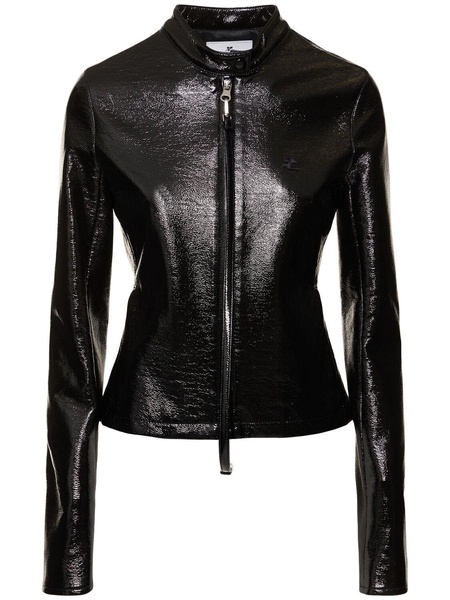 City vinyl jacket w/ zip