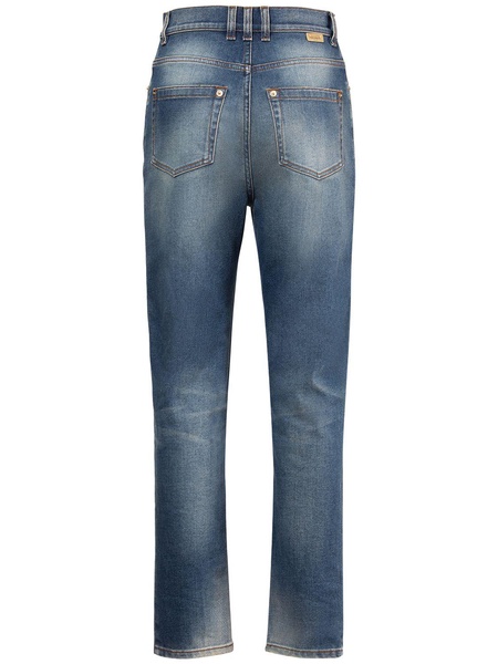 High rise denim skinny jeans
