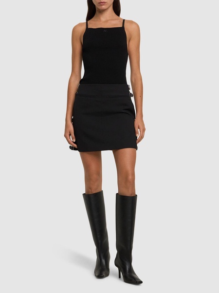 Rib knit viscose tank top