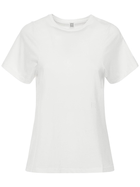 Curved seam cotton t-shirt