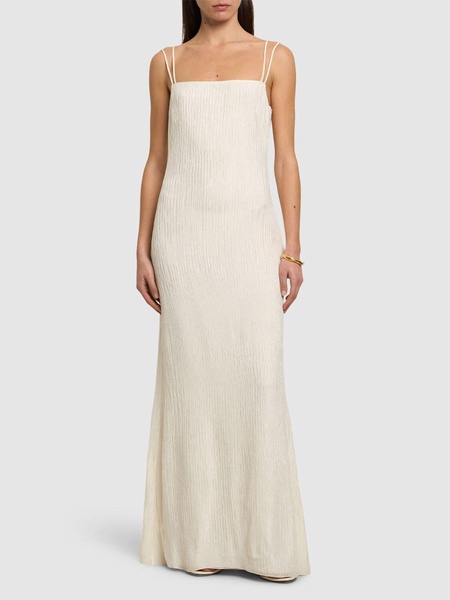 Avebury double plissé midi slip dress