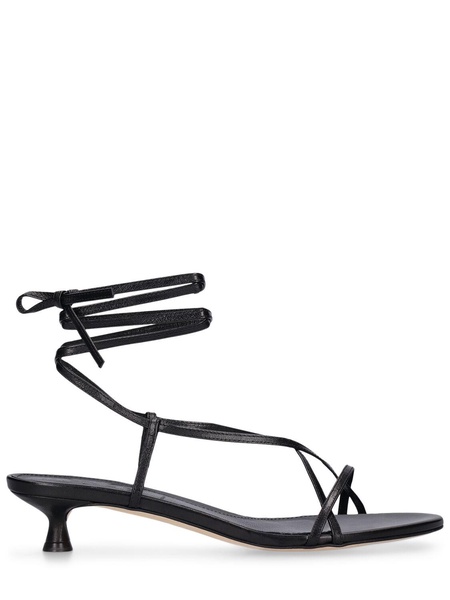 35mm Paige nappa leather lace-up sandals