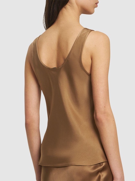 Lea silk satin tank top