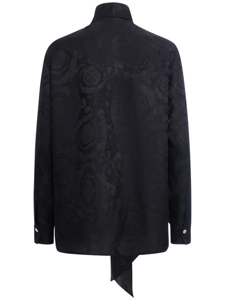 Barocco silk blend jacquard shirt