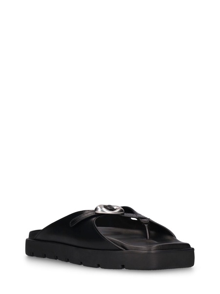 20mm Dome leather flatform sandals
