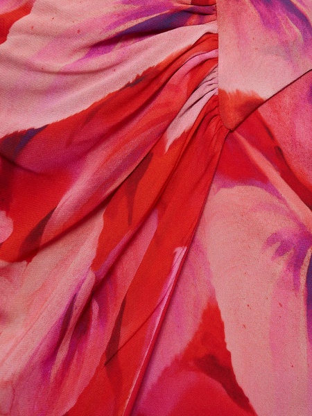 Phoebe printed viscose midi wrap skirt