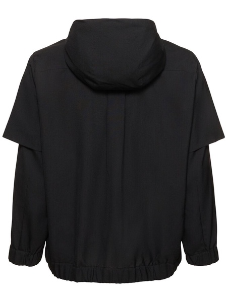 Suiting wool blend hoodie