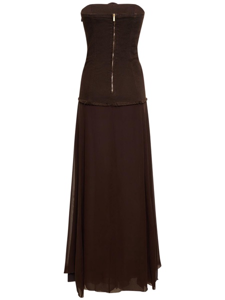 LVR Exclusive silk georgette long dress