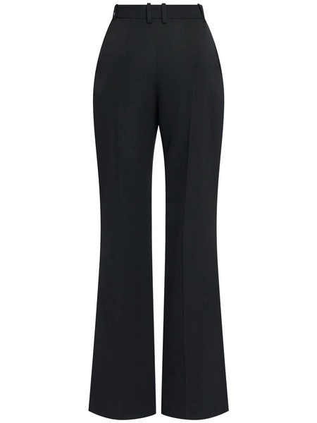 Wool high rise flared pants