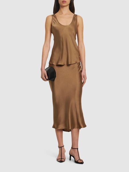 Lea silk satin tank top