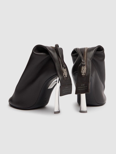 100mm leather ankle boots